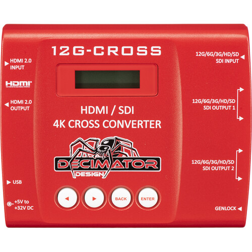 Decimator 12G-CROSS: 4K HDMI/SDI Cross Converter (Scaler)